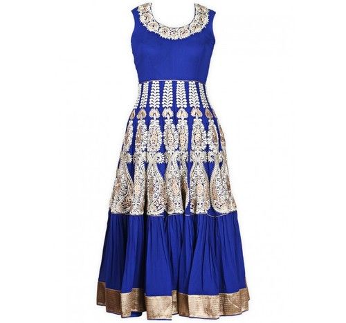 Anarkali Suit - Georgette Outer Fabric, Net Inner Lining | Hand Work on Neck, Heavy Work on Front Side