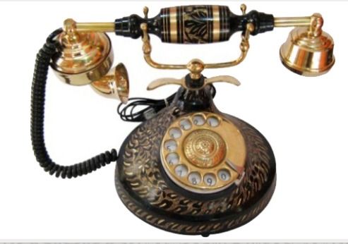 Black And Gold Round Chitai Telephone