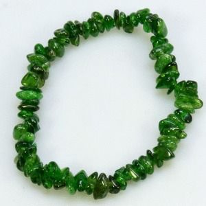 Chips Bracelet Chrome Diopside QAA Elastic Band