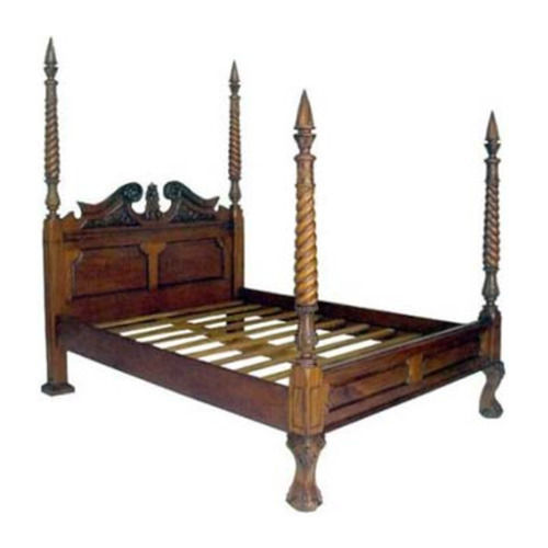 Wooden Pillar Bed