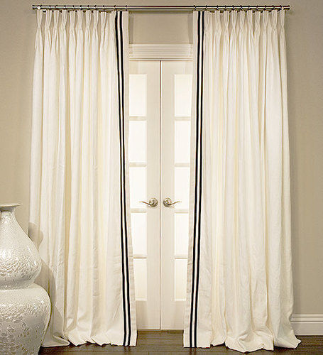 Grosgrain Ribbon Trimmed Drapes