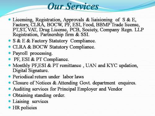 License and Registration Services By HR Strategic Consultancy