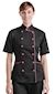 Women's Tailored Chef Coat with Piping Fabric Covered Buttons