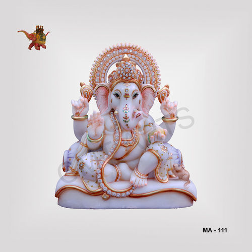 Marble Sitting Ganesha Statue