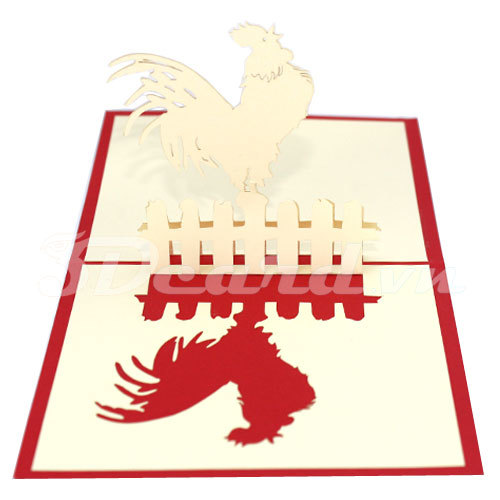Chicken Fence 3D Card