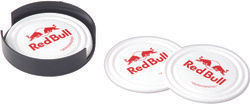 Tea Coasters - High Grade Mild Steel and Plastic | Customizable with Logos and Photos, Durable and Elegant Finish