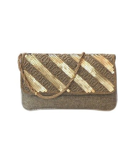 Jute Clutch with Dazzling Design Natural Jute Ladies Handbag