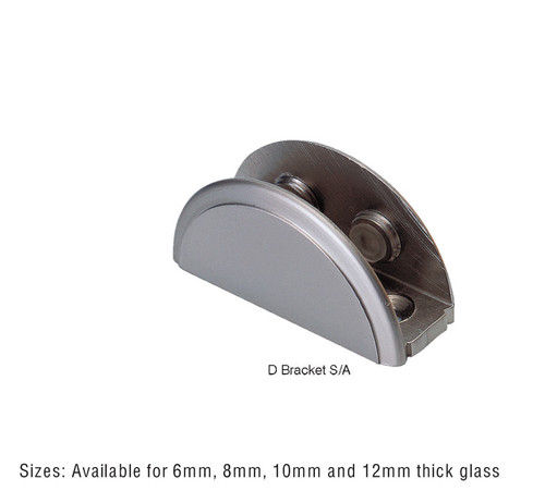 Silver D Bracket Glass Holders