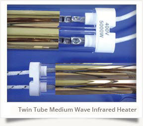 Twin Tube Medium Wave Infrared Heater