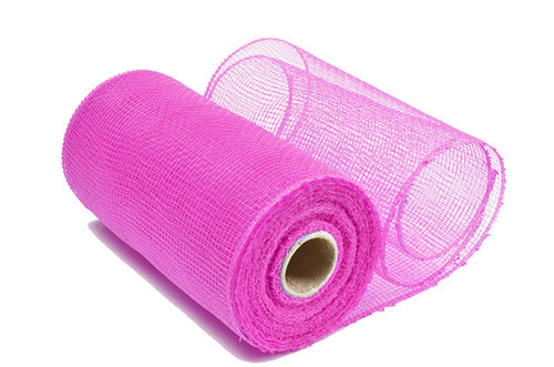 Eco-Friendly 6"*10Y Dark Pink Home Decoration Material Solid Pp Mesh For A04R6