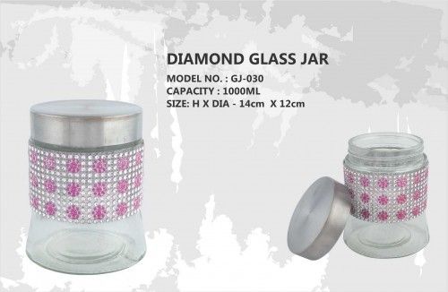 Diamond Glass Jar