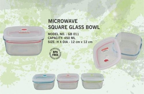 Microwave Square Glass Bowl