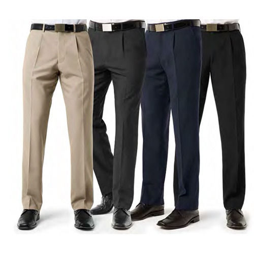Buy Grey Solid Slim Fit Flat-Front Semi Formal Trousers online | Looksgud.in