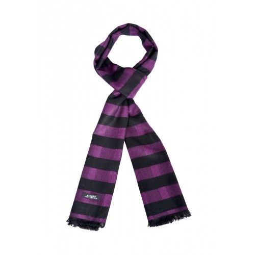 Purple Black Horizontal Stripes Muffler National Cottage