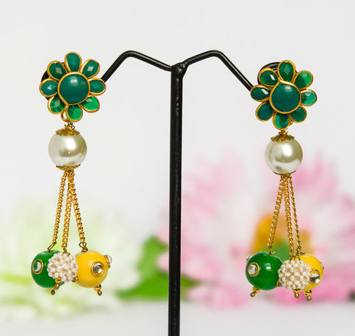 Green Flower Pacchi Earring