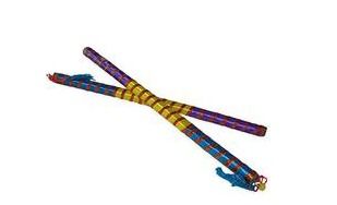 Wooden Multicolor Dandiya Sticks Navratri Celeberation