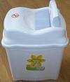 5 Litre White Plastic Dustbin