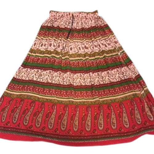 Ladies Rayon Print Skirt