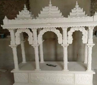 Marble Temple - Premium Quality Marble, Intricate Design with Fine Finish, Highly Durable