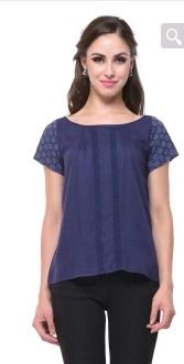 Slate Blue Easy Fit Top