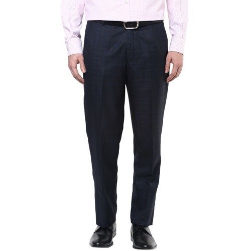 navy classic fit mens formal trousers 074