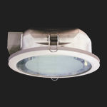 Polycarbonate Downlighters With Centre Frosted Glass Cover