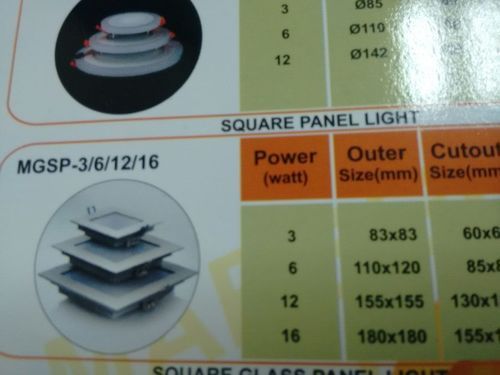 High Luminous Square Led Panel Light