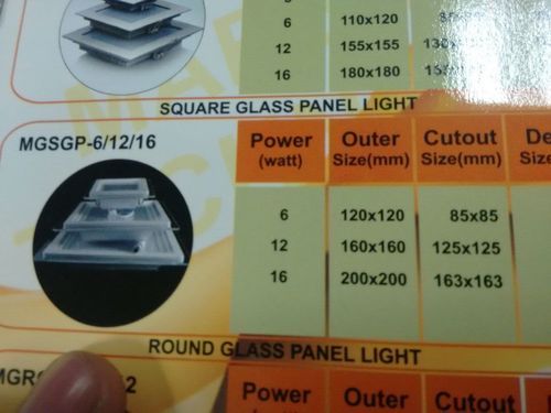 Square Glass Led Panel Light