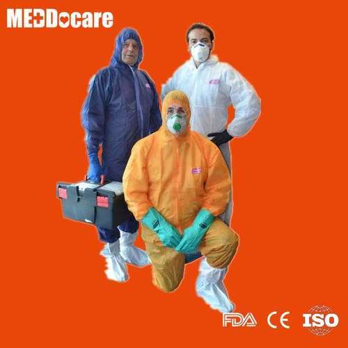 Disposable Boiler Suit - SMS, SPP, Microporous, PP+PE, Flame Retardant Materials | Lightweight, Soft, Liquid Proof, Breathable, Anti-Stick, High Strength