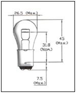 Double Filament Lamps Stop and Tail Light Lamps