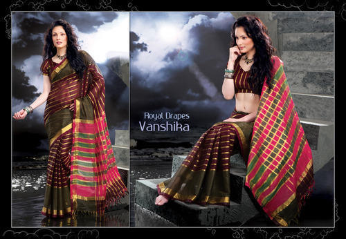 Ladies Traditional Design Cotton Saree