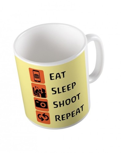 ईट स्लीप शूट और रिपीट फ़ोटोग्राफ़ी मग