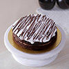 Half Kg Round Chocolate Cake With White Cream Topping