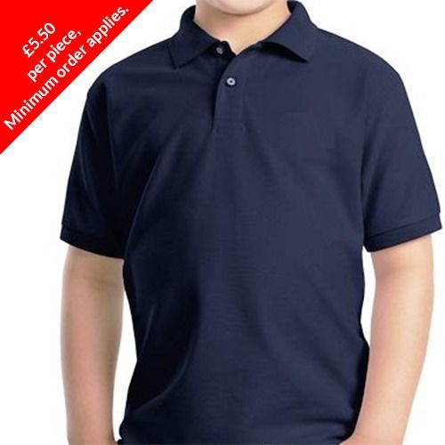 Customised Kid's Polo with Flat Knit Collar and Cuff