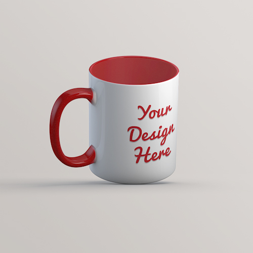 Red Coloured 2 Tone Mug