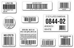 Orange Barcode Labels