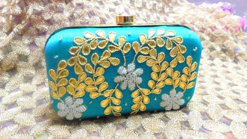 Buy Leah Magenta Pink Gold Designer Clutch Bag Indian Bridal Online in  India - Etsy