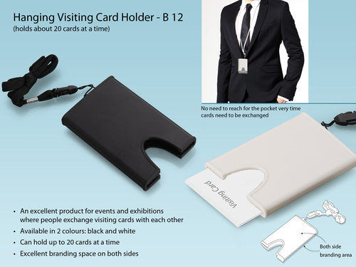 Hanging Visiting Card Holder - Lightweight High Strength, Easy to Read & Carry