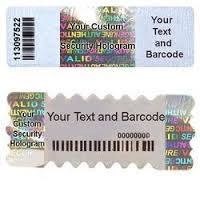 Barcode Labels With Hologram Sticker