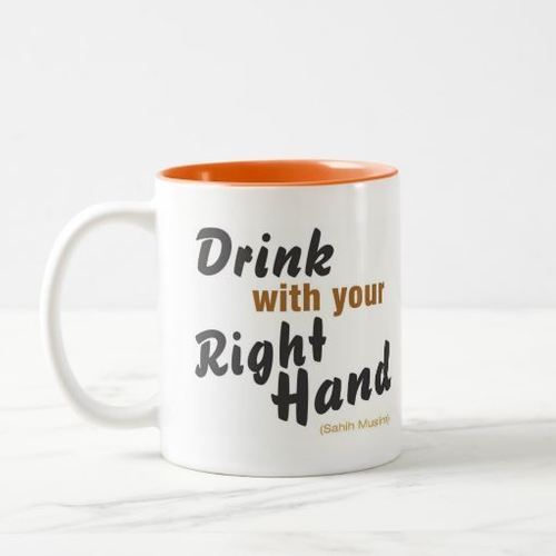 Drink With Your Right Hand Colored Coffee Mugs