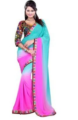 Embriodered Fashion Georgette Saree