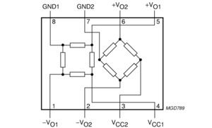 Magnetic Field Sensor - KMZ41 Model, Sensitive Magneto-Resistive Thin Film Design with Dual Wheatstone Bridges