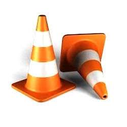 Road Cone - Durable PVC Material, Bright Orange Color | Safe Traffic Direction and Temporary Traffic Management