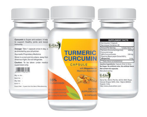 Curcumin Capsule - High Potency Turmeric Extract | Neuroprotective, Anti-inflammatory, Immunomodulatory Benefits for Overall Health