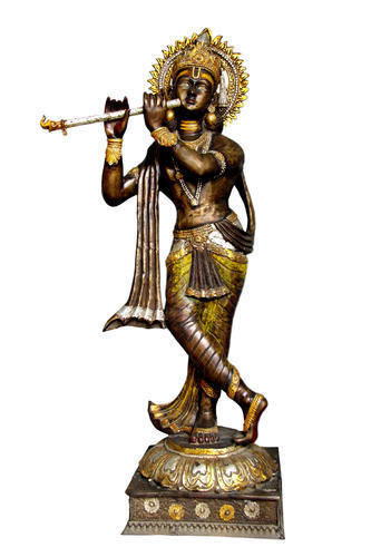 Lord Krishna Statue - Exquisite Resin Craftsmanship | Depicting Divine Glory with Lovely Unique Patterns