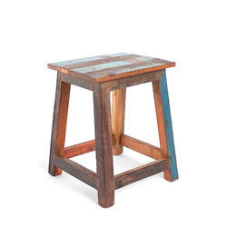 reclaimed wooden stool