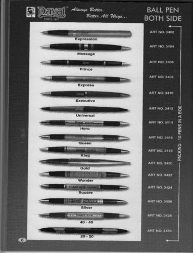 Writing Ball Pens Flow Rate: 42M3/H