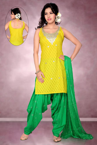 Yellow Sleeveless Kurta