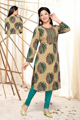 Printed And Embroider Kurti