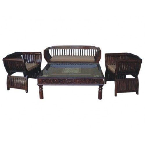 Sheesham Wood Curvy Sofa Set